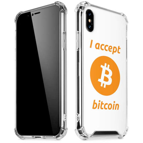 I Accept Bitcoin iPhone XS Max Clear Case